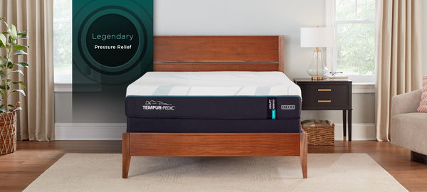 "Side view of the TEMPUR-Adapt® 2.0 Medium Hybrid Mattress displaying its 12-inch profile and hybrid construction of foam and coil support"